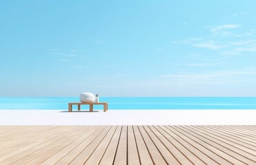 Fototapeta premium Summer product backdrop blue sea background