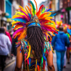 Carnival parade. Generative AI.