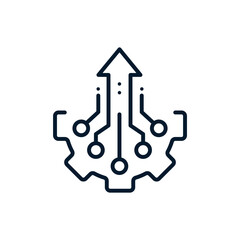 Concept of the process of updating electronic equipment. Vector icon isolated on white background.