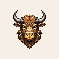 Bull Logo Design Bull Vector