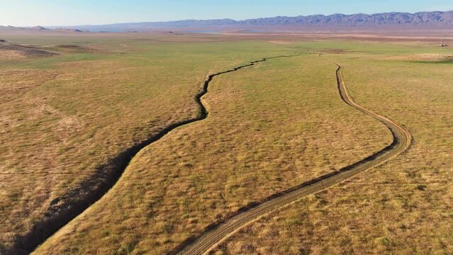 California San Andreas Fault Line Landscape Carrizo Plain
