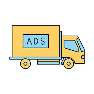 ads, car, pickup van, car ads icon