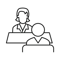 women, lady, table, meeting, money, women business meeting icon