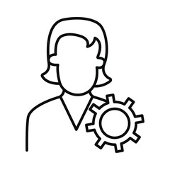women, lady, gear, maintenance, women maintenance icon