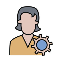 women, lady, gear, maintenance, women maintenance icon