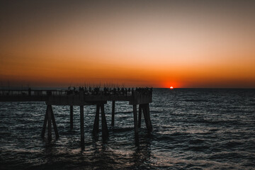 Fototapeta na wymiar Sunrise Fishing Pier