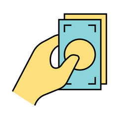money, fund, hand, dollar, fund hand over icon