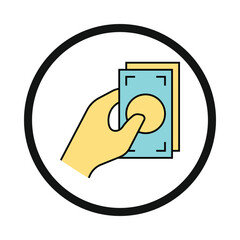 money, fund, hand, dollar, fund hand over icon