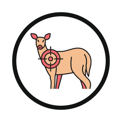 deer, hunting, target, target deer hunting icon