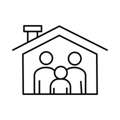 man, women, child, home, love, friend, family care icon