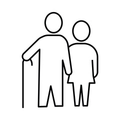 older man, old, grandfather, child, grandson, grandfather and granddaughter icon