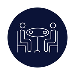 man, friends, restaurant, table, friends dining icon