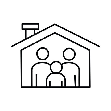 man, women, child, home, love, friend, family care icon