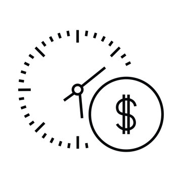 clock, wall clock, watch, time, money, dollar, time money icon