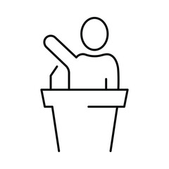 speaker, speech, man, leader, speaker icon