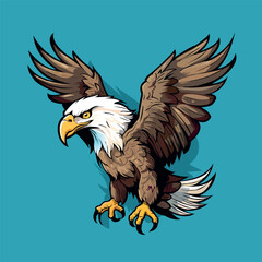 Fototapeta premium American bald eagle Vector Illustration