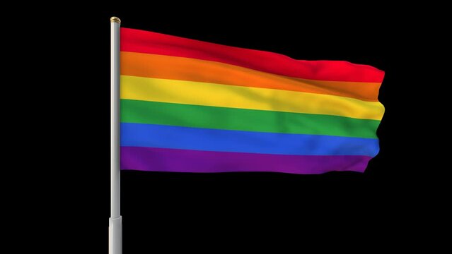 LGBT gay lesbian pride flag infinite loop 4K resolution