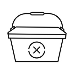 cart, remove, bucket, shopping bucket, cancel, remove cart icon