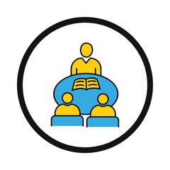 student, group study, reading, table, study, group study student icon
