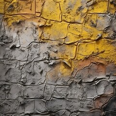 grey and yellow wall paint peeling off