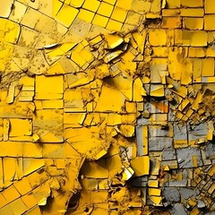 textured antique peeling off background surface yellow