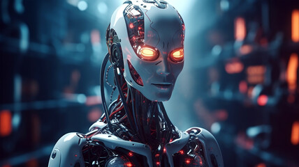 A robot from a fantasy world on a city street