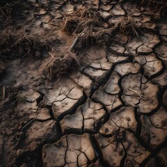 dry crumbling wood / earth