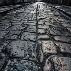 paved surface, pavement, brick road, paved road, path, antique road