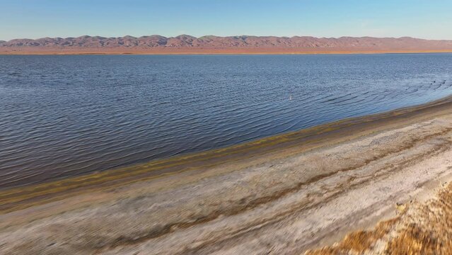 Cinematic Aerial Soda Lake Carrizo Plain California Drone