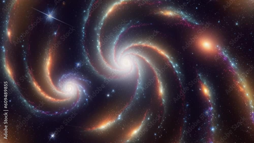 Poster rgb galaxy, created with generative ai