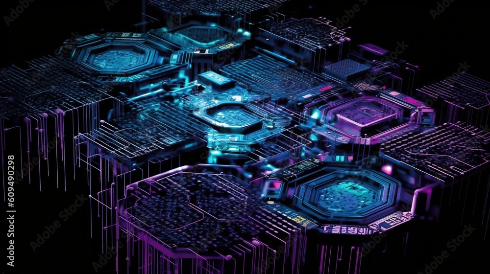 Poster futuristic data flow, data transfer technology. cyberpunk, big data and cybersecurity. cyberspace, b