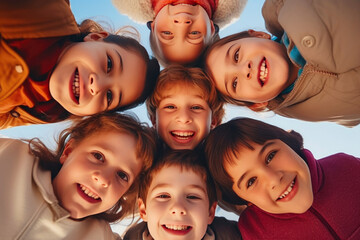 Radiant Smiles: Little Children's Fun-filled Gathering. Generative AI