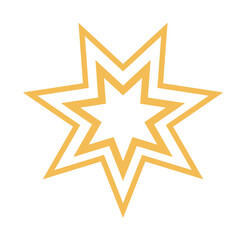 yellow star on white
