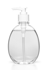 hand sanitizer soap dispenser on white background