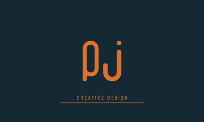 Alphabet letters Modern Creative logo QJ , JQ