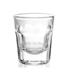 Empty glass isolated on white background.