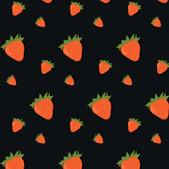 seamless pattern with strawberry