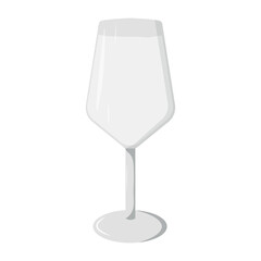 empty wine glass isolated