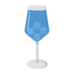 glass of blue drink