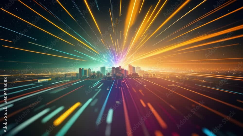 Poster Cosmic Rays Texture Background. Generative ai