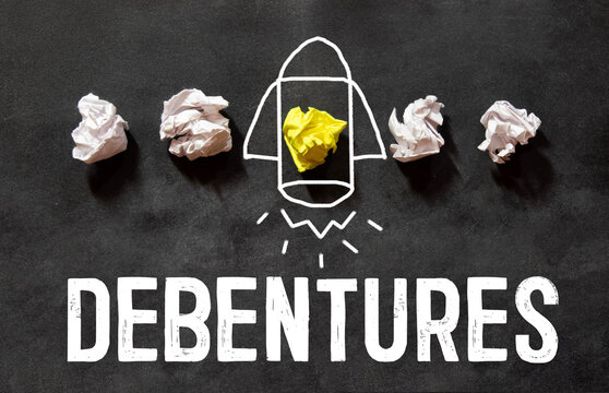 destroyed tower made of planks, on the red plate there is an inscription - Debenture