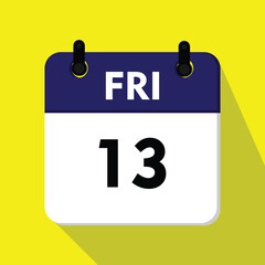 13 friday icon, new calender, calender icon