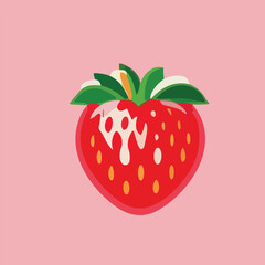 Vector illustration of fresh and juicy strawberry