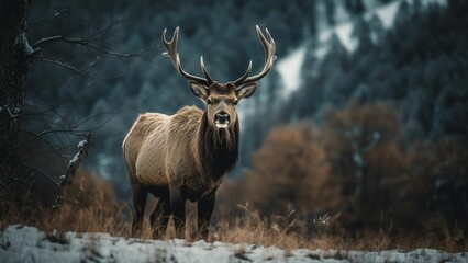 Elk in the Mountains