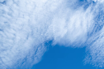 Summer blue sky with clouds