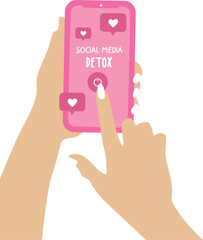 Social media influence. Phone in hands.