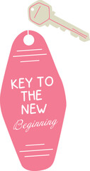 Retro Key pink hotel style keys. - 609501073