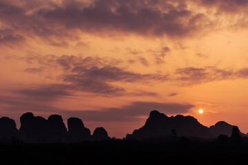 Landscape Nature View of Nong Thale Lake in Krabi Thailand