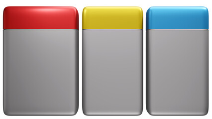 isolated empty box container ui game set