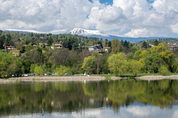 Spring Landscape of Pancharevo lake, Bulgaria